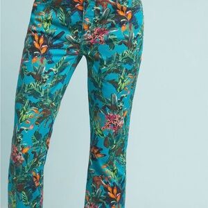 Anthropologie Pilcro Tropical High rise cropped bootcut NWOT - 28